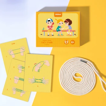 Vaikai String Virvės Game Nustatyti Montessori Medžiagų Lopšys Vaikams, Kurie Mokosi Švietimo Žaislai Vaikams Virvę Rankų Pirštų Žaidimas