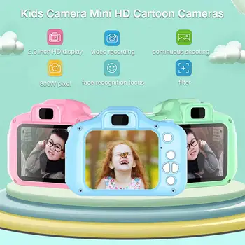 Vaikų Kamera 2.0 Colių Spalvotas Ekranas atsparus Vandeniui Mielas Skaitmeninė vaizdo Kamera 1080P HD Ekranas, 8 Mln. Pikselių Vaikams Mini Kamera Dovana