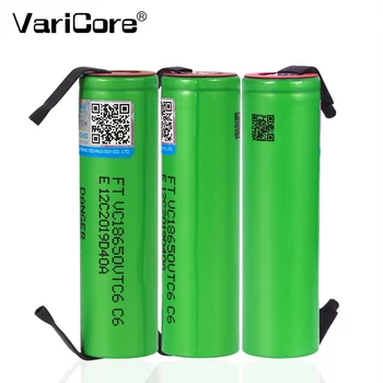 VariCore VTC6 3.7 V 3000 mAh 18650 Li-ion Įkraunama Baterija VC18650VTC6 baterijas + PASIDARYK pats Nikelio Lakštai