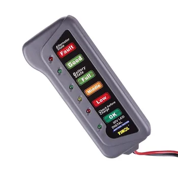VDIAGTOOL Automobilio Akumuliatoriaus Testeris, Skaitmeninis Generatorius Testeris 6 LED Žibintai Ekranas Automobilių Diagnostikos Įrankis, Automobilių Baterijų Bandymo Įrenginys