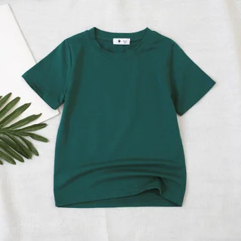 VIDMID vaikų marškinėliai Kūdikių berniukų, mergaičių Medvilnės trumpomis rankovėmis viršūnes tees drabužius T-shirt vaikų vasaros vientisos spalvos drabužių 4006 04