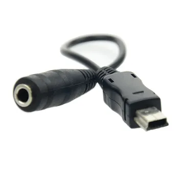 Vyriška 3,5 mm Moterų Adapterio Laidas Mini USB 5 Pin Male-3.5 mm Female Ausinių Lizdas Aux Audio Adapterio Kabelis