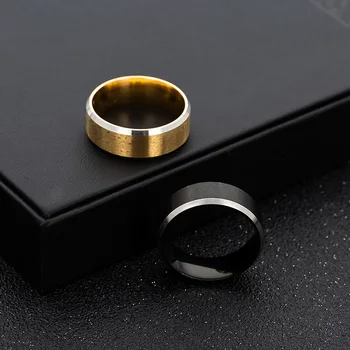 Vyriški Vestuvių Žiedą, Paprastas, Sužadėtuvių Volframo Žiedas Vyrų Metis Šalies Žiedo Matinis Juodas Volframo Žiedas
