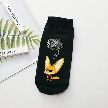 Vyrų mados Harajuku spausdinti medvilnės kojinės įdomus gyvūnų spausdinti chausette vyrų kulkšnies kojinės hip-hop laimingas kojinės juokingas kojines