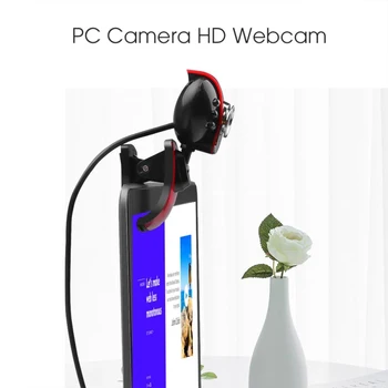 Webcam USB 2.0 High Definition Kamera, Web Cam 360 Laipsnių Su MIC Skype Messenger Kompiuterio Darbalaukio 6 LED HD Sandėlyje Karšto