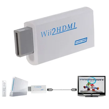 Wii HDMI 1080P Upscaling Konverteris Wii2HDMI Adapteris Keitikliai Full HD Išvesties Upscaling 3.5 mm Audio Video Išėjimas Naujausias