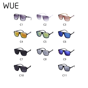 WUE Retro Aikštė Akiniai nuo saulės Steampunk Vyrai Moterys Prekės Dizaineris Akiniai KAUKOLĖS Logotipas Atspalvių UV Apsauga Gafas