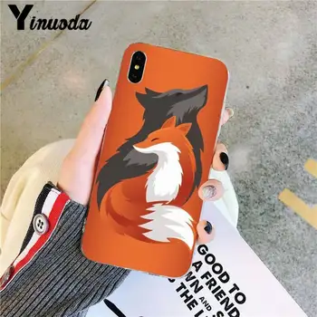 Yinuoda Anime juokinga foxs mielas mielas Minkštas Silikoninis TPU Telefono Dangtelį iphone 12pro max 11 XS MAX 8 7 6 6S Plus X 5S SE 2020 XR