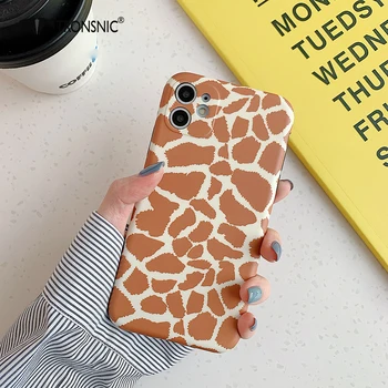 Zebra Žirafa, Telefono dėklas skirtas iPhone 11 Pro Max XR X XS MAX Minkšto Silikono Gyvūnų Atveju iPhone 7 8 SE Plus Padengti Mados Geltona