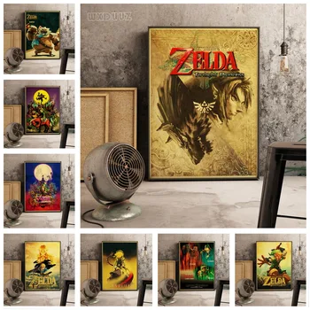 Zelda legenda art retro plakato vaikai kambario dekoro žaidimas plakatas namų puošybai Tapybos Meno Dekoro sienos meno tapybos drobės