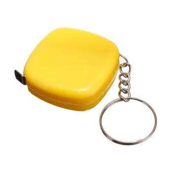 ČIURKŠLĖS Aukštos Kokybės 1pc 1 Metrą Spalva Atsitiktiniai Keychain paketų prižiūrėtojų raktinę Įrankis Populiarėja Mini Matavimo Juosta Portable 