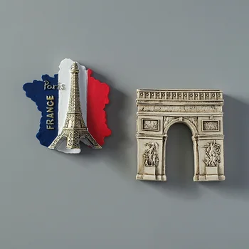 šaldytuvas magnetai, Paryžius, Prancūzija, Eifelio Bokštą, triumfo arka Europos šaldytuvas magnetai, magnetai, magnetai turizmo suvenyrai, dovanos