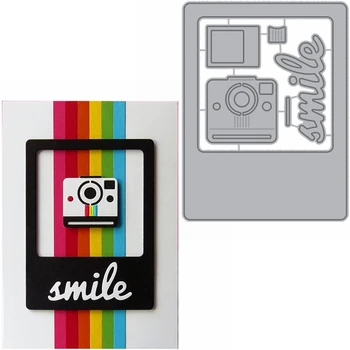 Šypsena&fotografavimas Metalo Pjovimo Miršta Camera&Photo Frame&Šypsena Žodis Die Iškirpti Kortelės Sprendimus 