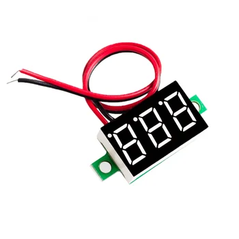 Žalia Mėlyna Raudona Antros linijos tikslumas dc digital voltmeter galva, LED digital voltmeter DC4.5V-30 V
